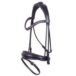 Equality Line Hamilton Rundsyet Trense Sort m. Gr krystalsten