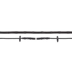 Schockem�hle Durasoft L�der/Grip t�jle Hook &amp; Stud Rundsyet Sort