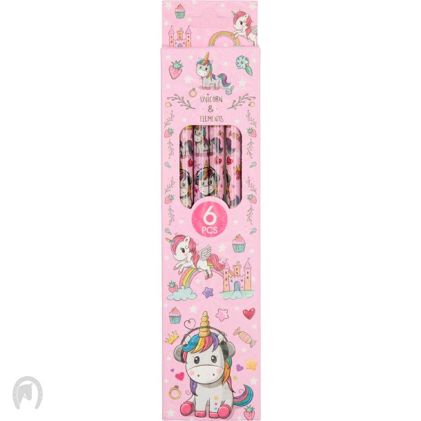 Equipage Unicorn Blyant s�t m. 6stk Misty Rose