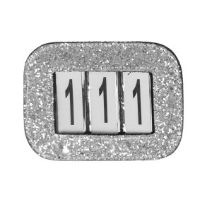 Horka Stvnenummer m. Slv Glitter 3 cifre