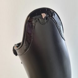 Petrie Bergamo Sort L�der m. Black Croco Rand