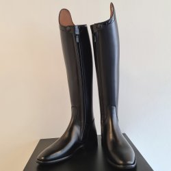 Petrie Bergamo Sort L�der m. Black Croco Rand