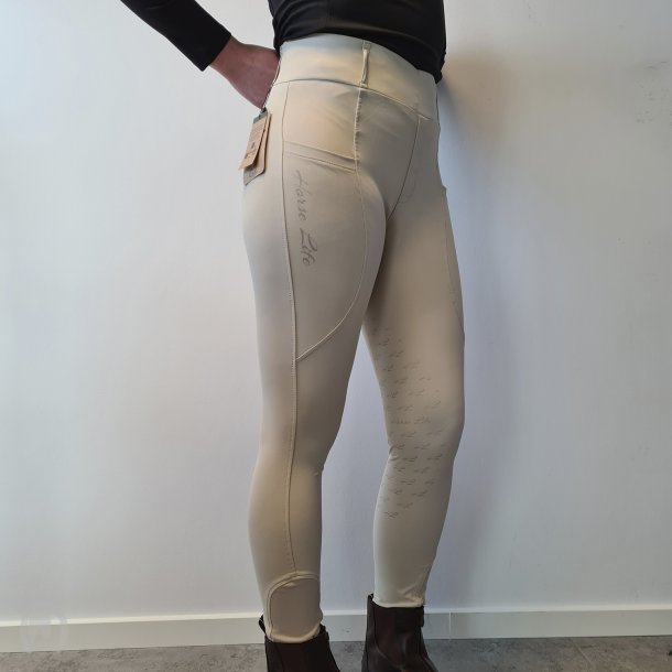 HorseLife Relove High Knee Grip Tights Beige