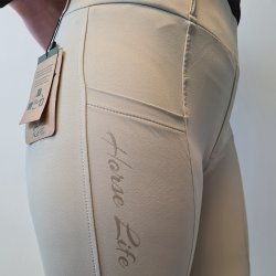 HorseLife Relove High Knee Grip Tights Beige