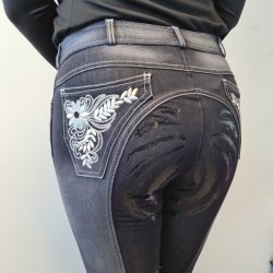 HRS Country Jeans Ridebukser Fuldgrip Gr�