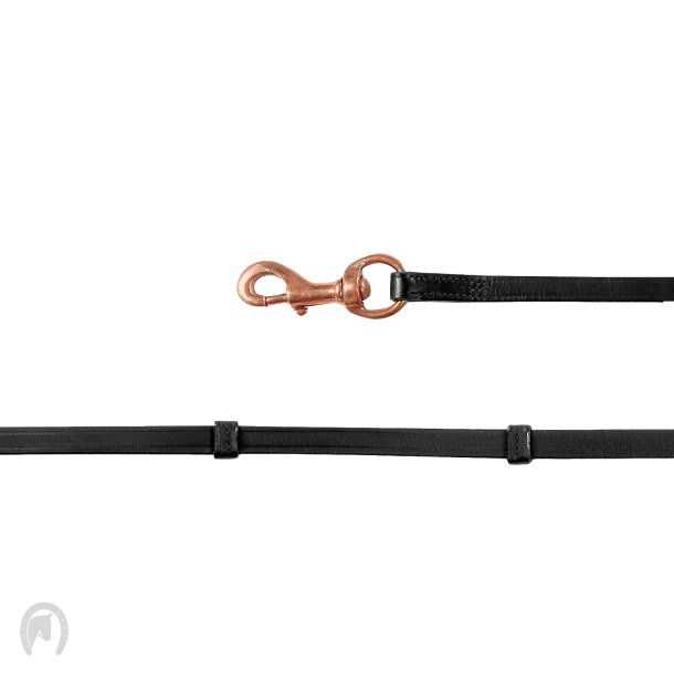 Waldhausen Isl�nder l�der t�jle m. stopper + Karbinhager Sort/Rosegold