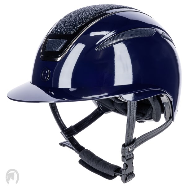 Covalliero Elite Polo Ridehjelm Navy - Glossy