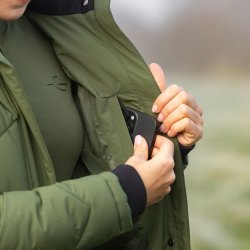 Covalliero AW26 Vinterjakke Lang Brun