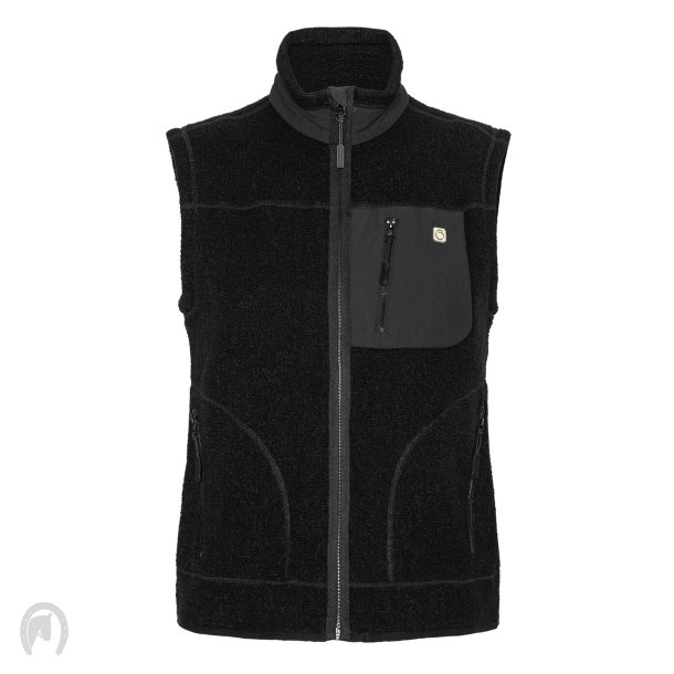 Superino Slogen Uld Vest Sort