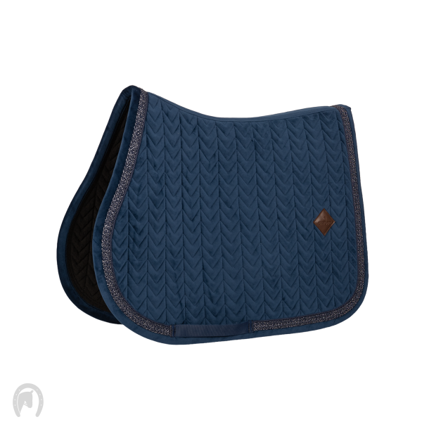 Kentucky Velvet Fishbone Underlag Glitter Rope Navy