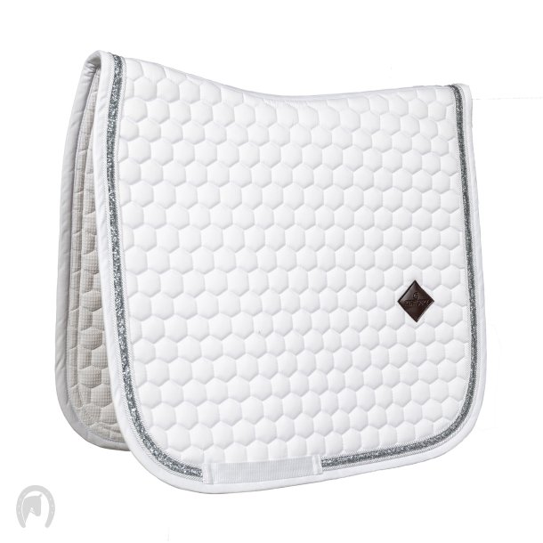 Kentucky Underlag Glitter Hvid/Slv 17" Dressur