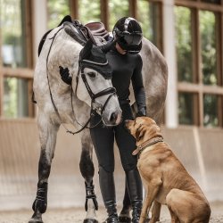 Swing Ridehjelm H24 Lady Glossy Sort