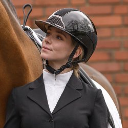 Swing Ridehjelm H24 Lady Spark Sort/Glitter