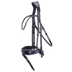 Schockem�hle Luxury Dressage Trense Sort/Bl� lak Og Sten