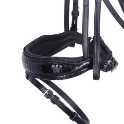 Schockem�hle Luxury Dressage Trense Sort/Croco Og Sten