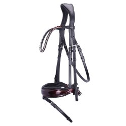 Schockem�hle Luxury Dressage Trense Sort/Wine lak Og Sten