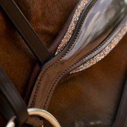 Schockem�hle Luxury Dressage Trense Espresso/Toffee Lak Og Sten