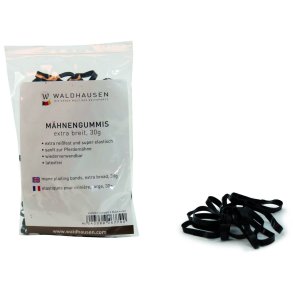 Waldhausen Manelastikker Ekstra Bred Sort 30g