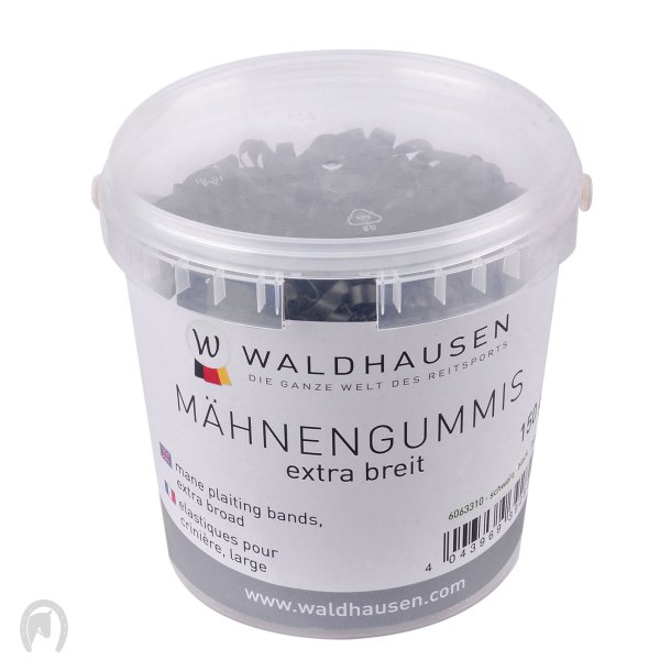 Waldhausen Manelastikker Ekstra Bred Sort 150g