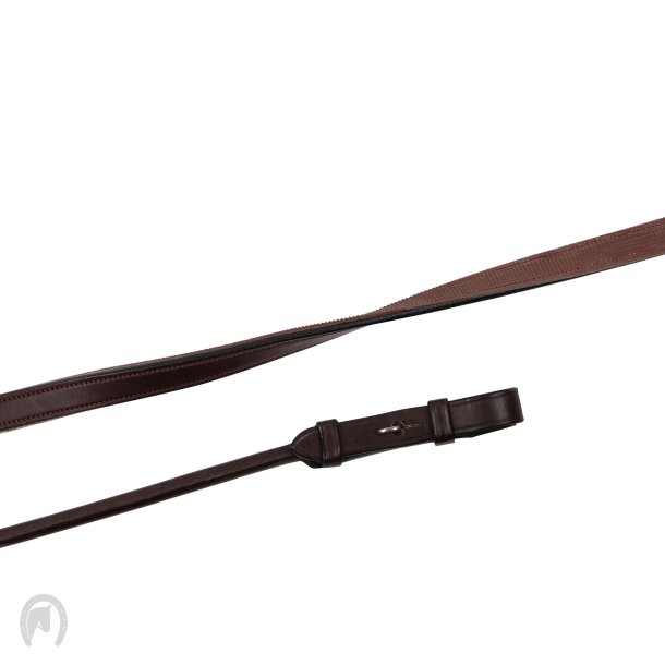 Montar Lder/Gummi tjler rund french hooks Brun