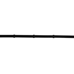 Montar Lder tjler Rund w/stopper fr/h Sort