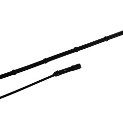 Montar Lder tjler Rund w/stopper fr/h Sort