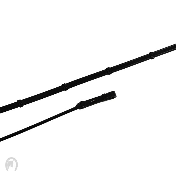 Montar Lder tjler Rund w/stopper fr/h Sort