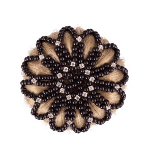 BR Hrnet m/sorte perler og sten