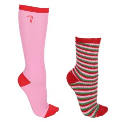 QHP Christmas Gave�ske Fluffy Ridestr�mper 2-Pak