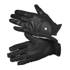 Hansbo Sport Ridehandske Shine Sort