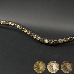 OS Pandebnd Rivoli XS 8mm Bronze Shade-Golden-It. Col. Topaz Sort - Feelgood