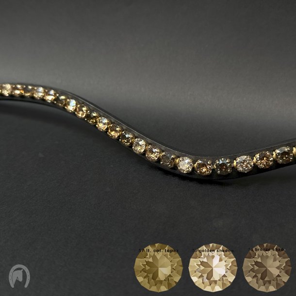 OS Tiffany XL 8mm Bronze Shade-Golden-It. Col. Topaz Feelgood Pandebnd Sort