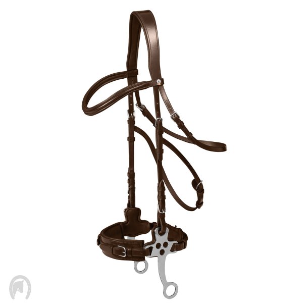 Waldhausen Trense med Hackamore (Brun)