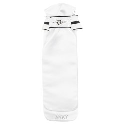 ANKY Plastron Stock Tie Stone Deluxe White/Black