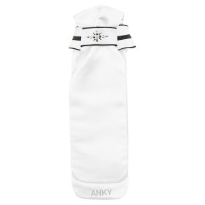 ANKY Plastron Stock Tie Stone Deluxe White/Black