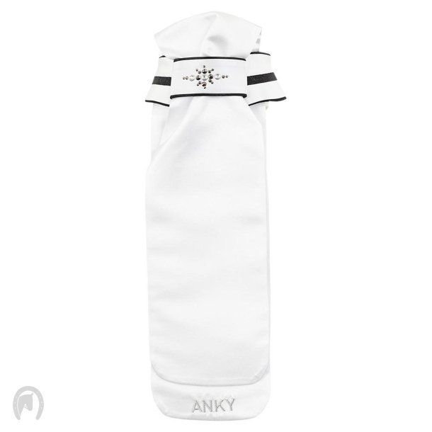 ANKY Plastron Stock Tie Stone Deluxe White/Black