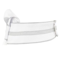 ANKY Plastron Stock Tie Stone Deluxe White/Silver