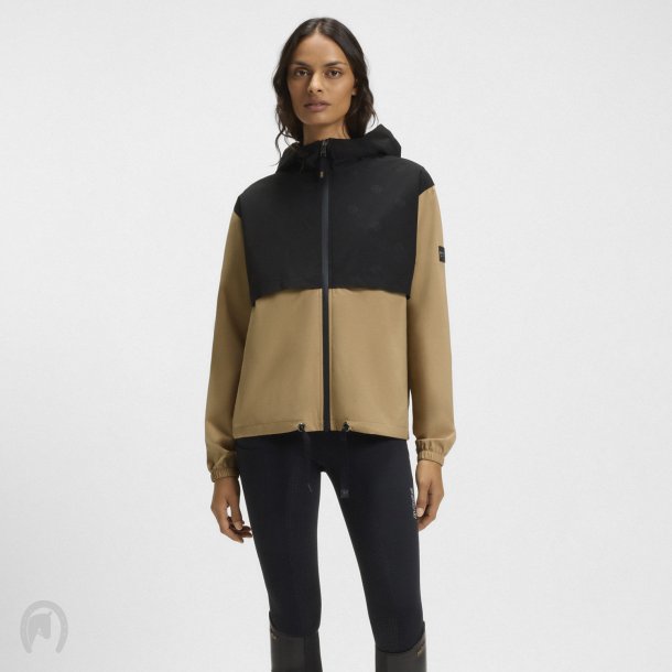 BOSS EQ SS26 Louise Regnjakke Sort/Camel