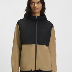 BOSS EQ SS26 Louise Regnjakke Sort/Camel