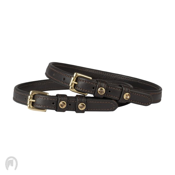 Horka Lder sporrem m. Nylon Diamond Brun/Guld