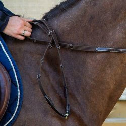 Dyon 5/8 Web T�jler Brun m. Messing sp�nde