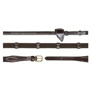 Dyon 5/8 Web T�jler Brun m. Messing sp�nde