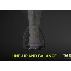 Tech Stirrups Venice Flat Evo Slv/Sort 12cm