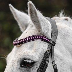 Horseware Diamante Flash Trense Sort/Pink