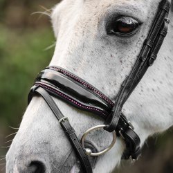Horseware Diamante Flash Trense Sort/Pink