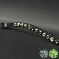 OS Pandebnd Rivoli 10mm Peridot-Black Diamond Sort - Feelgood