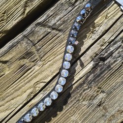 OS Pandebnd Rivoli XL 12mm Sort/Crystal Shading - Feelgood