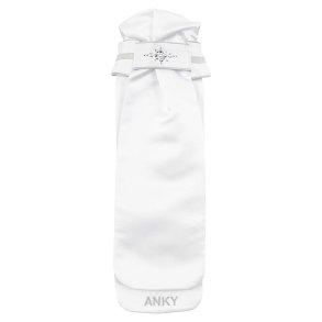 ANKY Plastron Stock Tie Stone Deluxe White/Silver