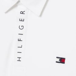 Tommy Hilfiger Herre Harlem Logo Polo Stvne Shirt Hvid