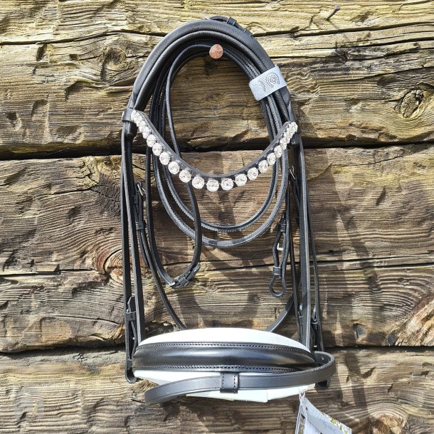 OS Warendorf Feelgood Trense Sort Rivoli 12mm Crystal